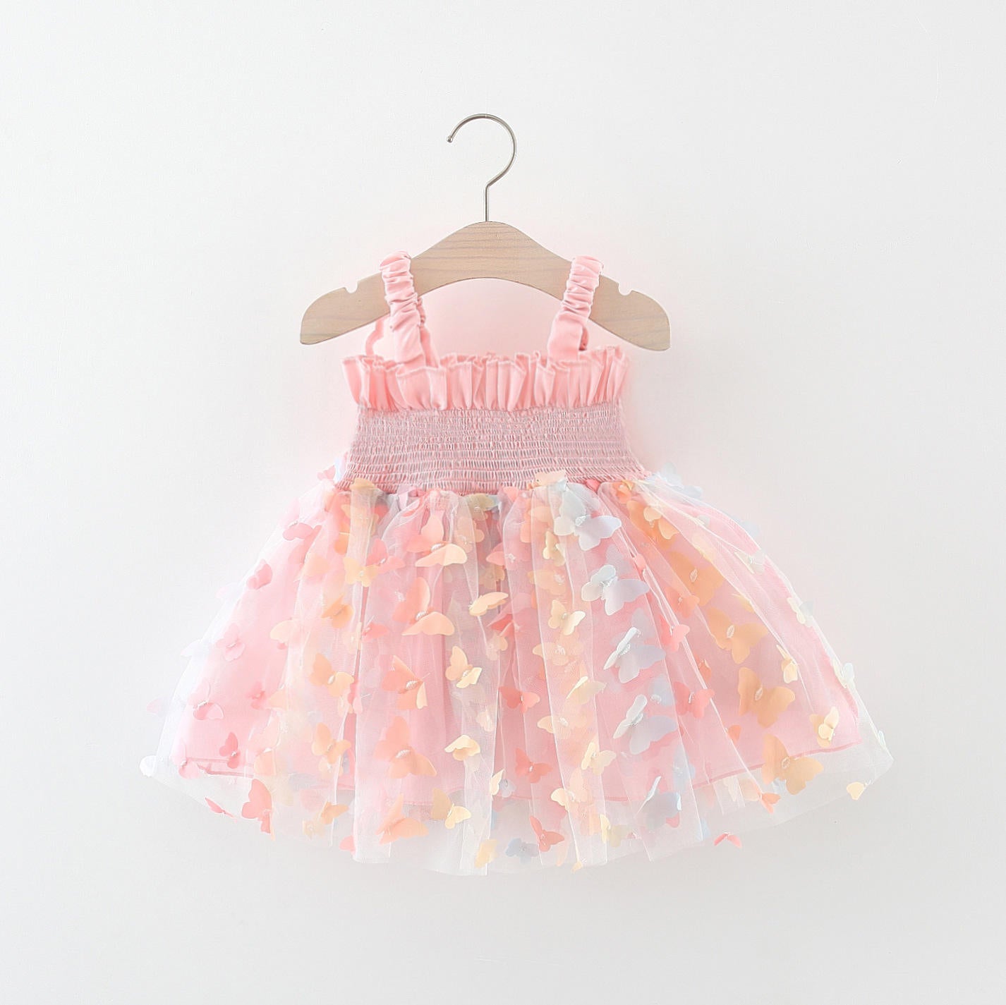 Butterfly Dreams Pink Tulle Baby Dress