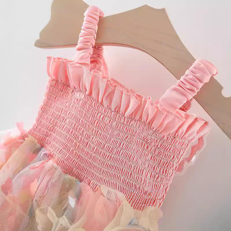 Butterfly Dreams Pink Tulle Baby Dress