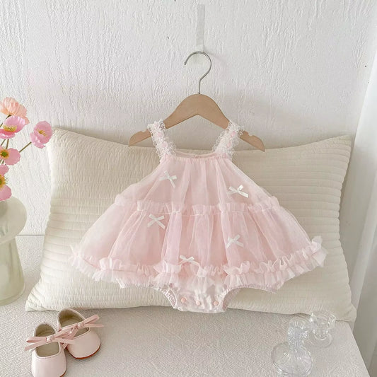 Cute pink romper dress