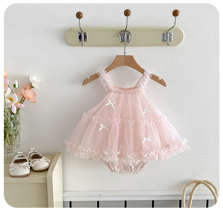 Cute pink romper dress